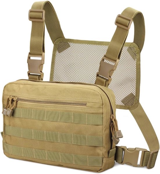 Kids Tactical Vest Kit, Militaire Combat Vest Tactische Hunting Multicam Airsoft Vest, Woodland Camo Combat Assault Fillat Verstelbare en multi-kleuren