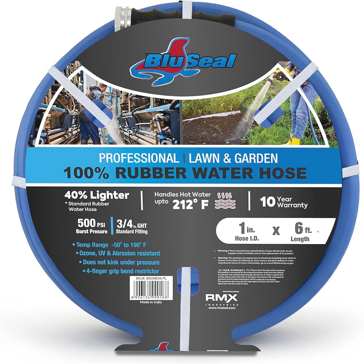 Ultralichte rubberen tuinslang 25 ft - 500 PSI, zeer sterk en flexibel, weerbestendig