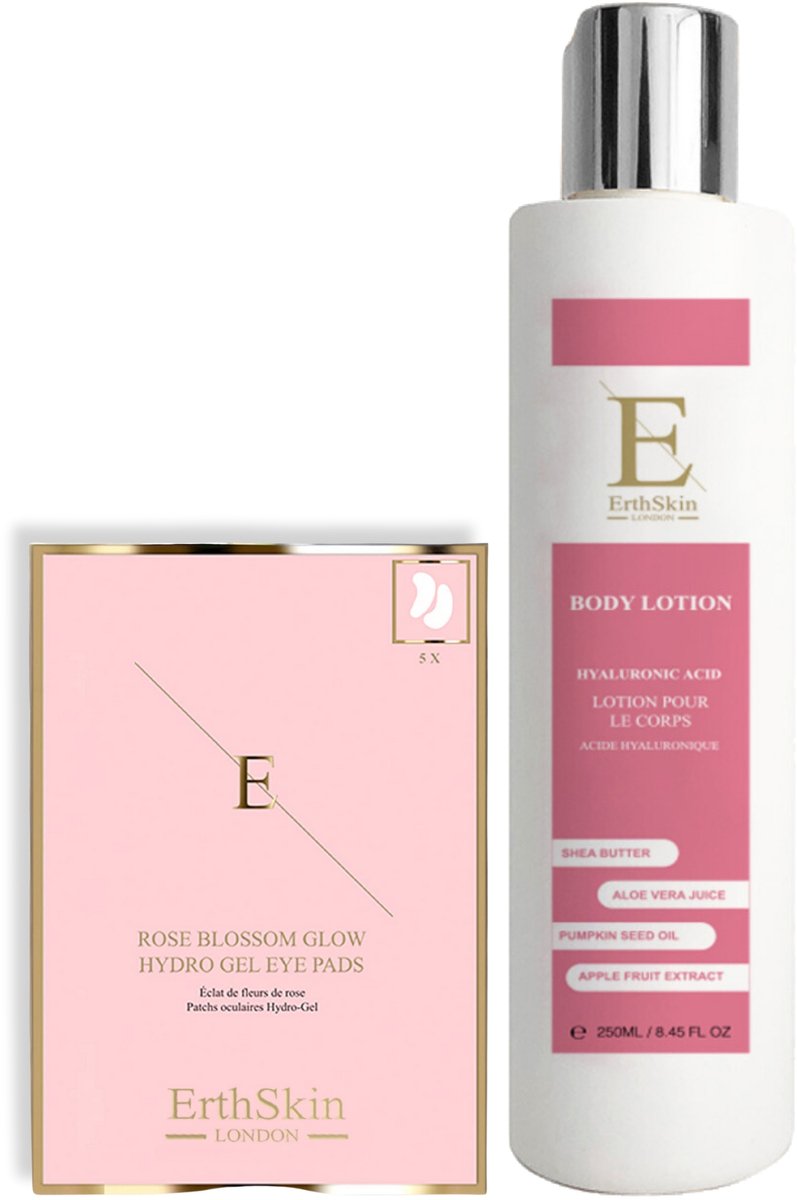 ErthSkin London Bodylotion & Rozen Oogpads Set