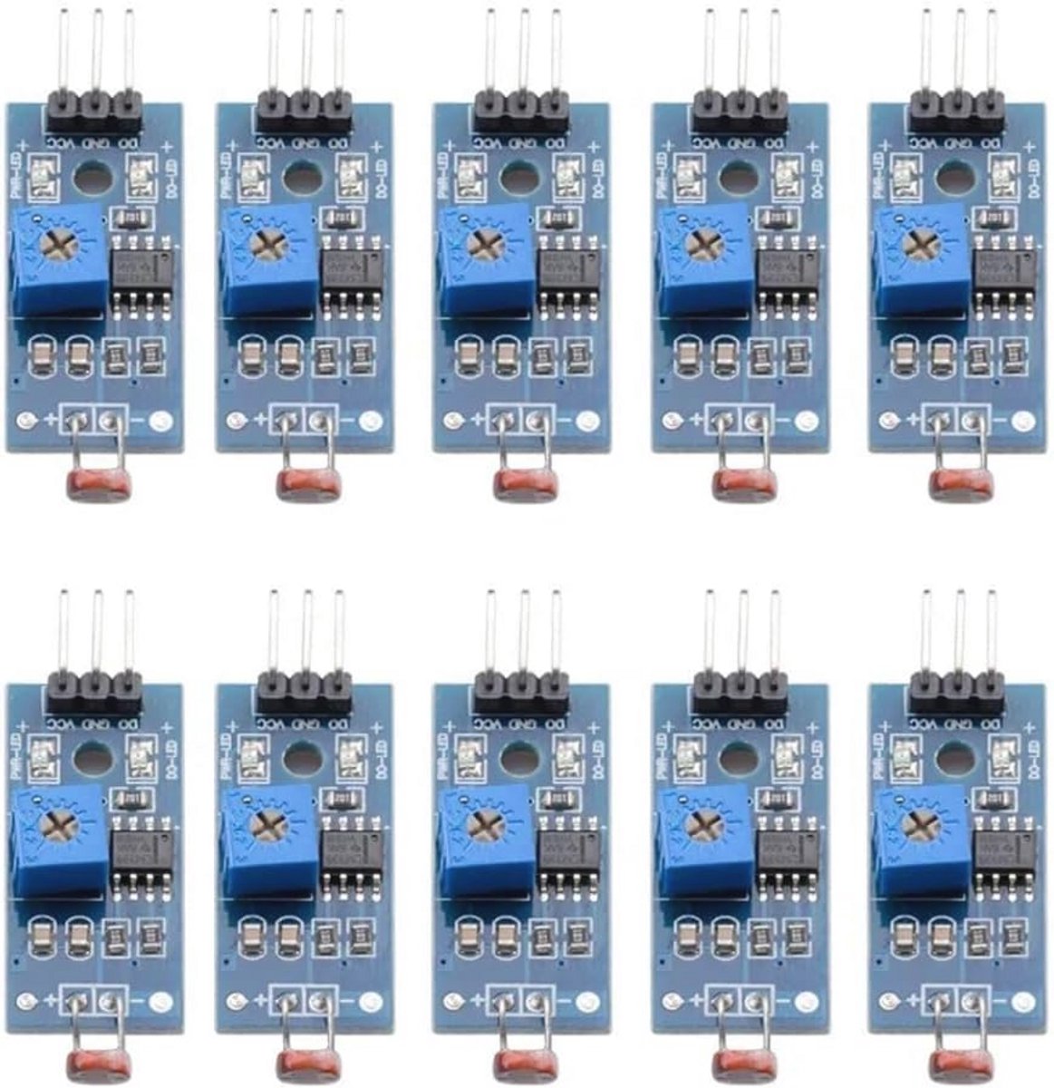 10 stuks 3-pins lichtsensor module - Fotoweerstand en lichtdetectie