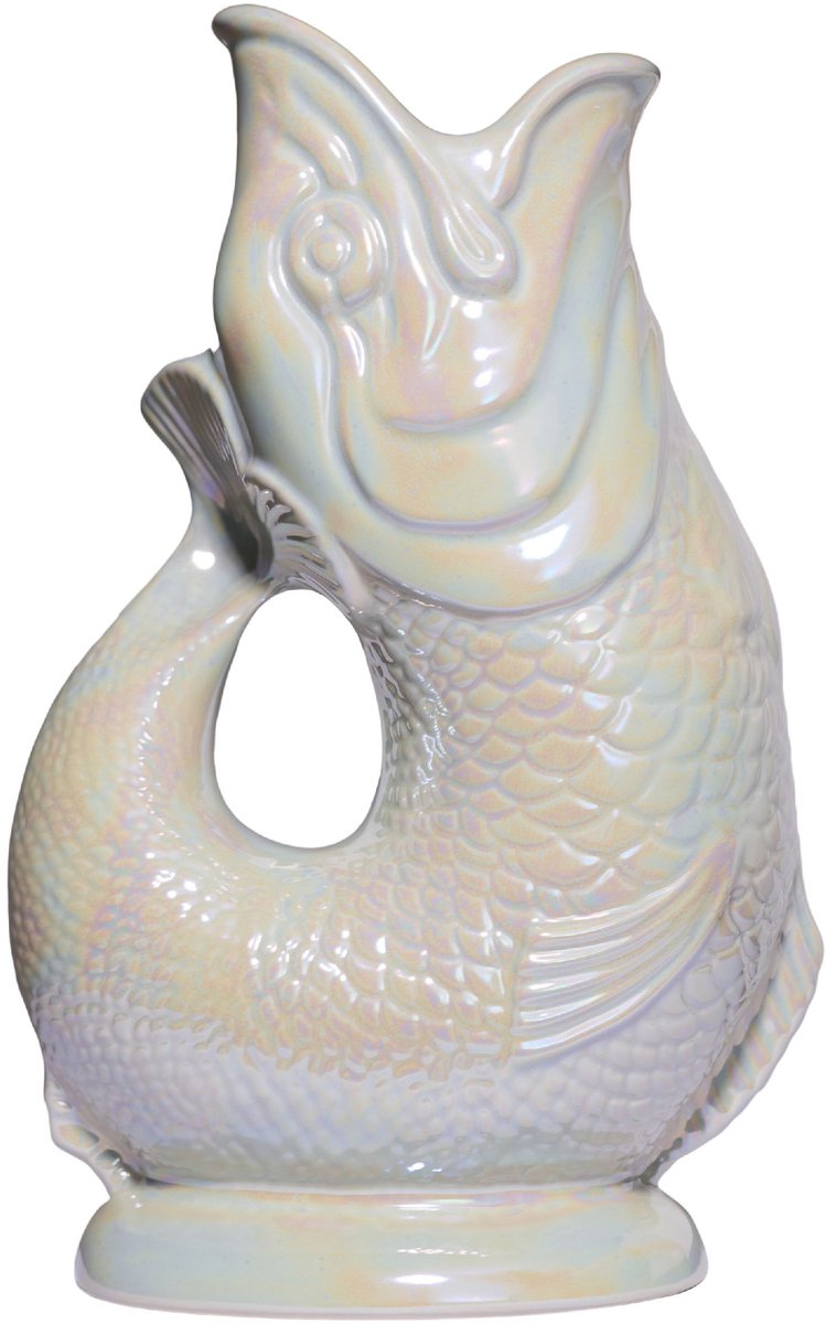 Gluckigluck waterkaraf met 'glug-glug'-geluid 1,2 l XL parelmoer glanzend