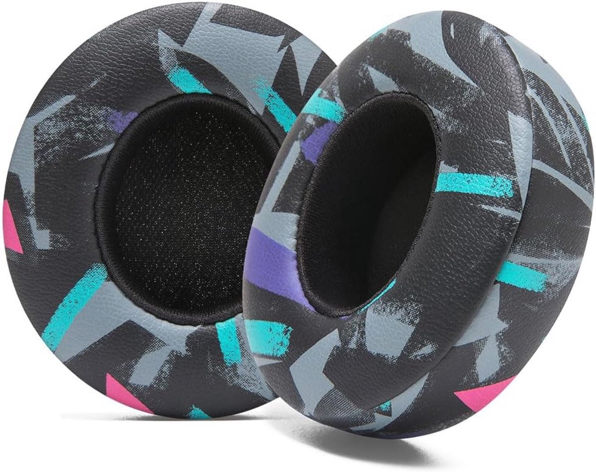 Verbeterde Vervangende Oorkussens voor Hoofdtelefoons - Comfort en Geluidsisolatie - 90's Black