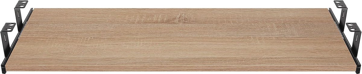 Toetsenbordlade met plankgeleiders 800x400mm - Zwarte geleiderails met vergrendeling