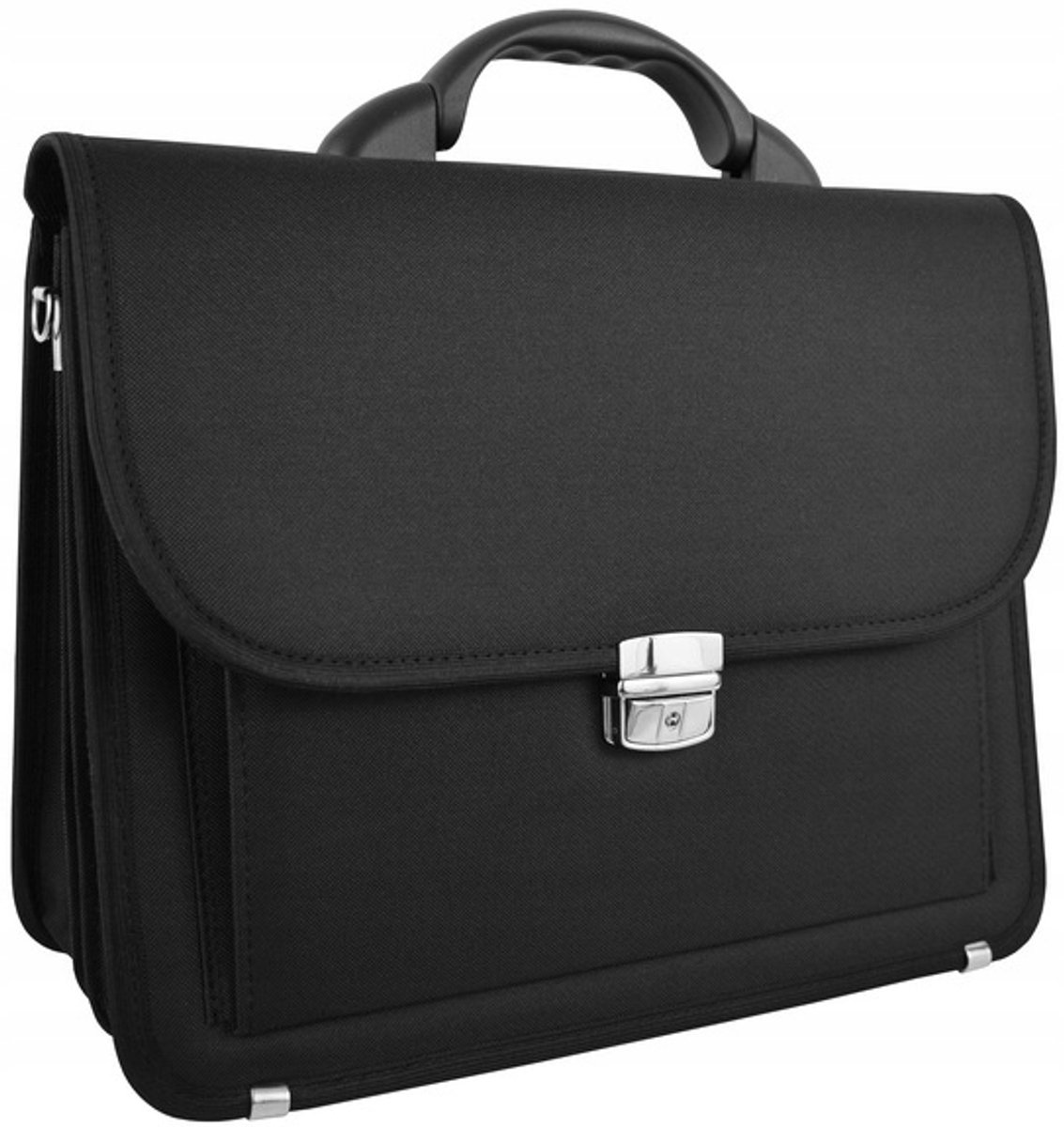 Leer Aktetas/Documententas met Laptoptas en Schouderband