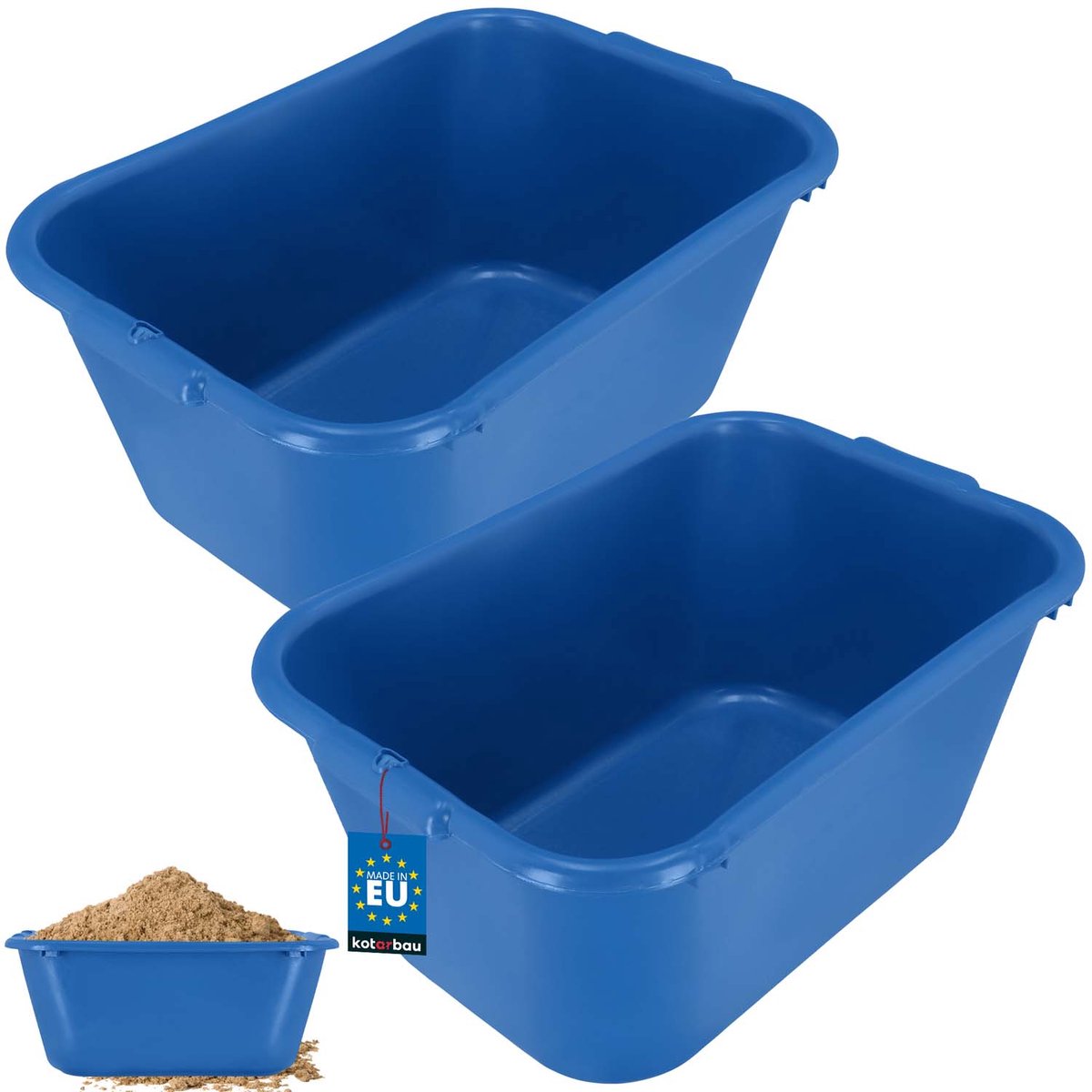 Kotarbau - Bouwemmer - 55 L - Niebieski - 2 stuks
