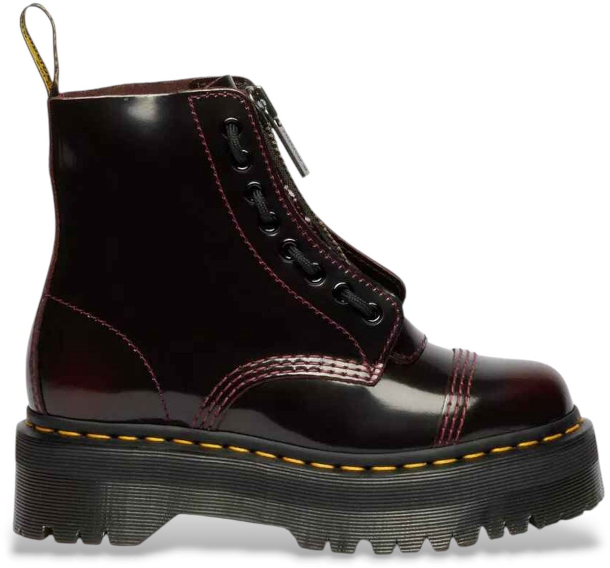 Dr Martens Sinclair Arcadia kersenrode leren laarzen Granaatappel