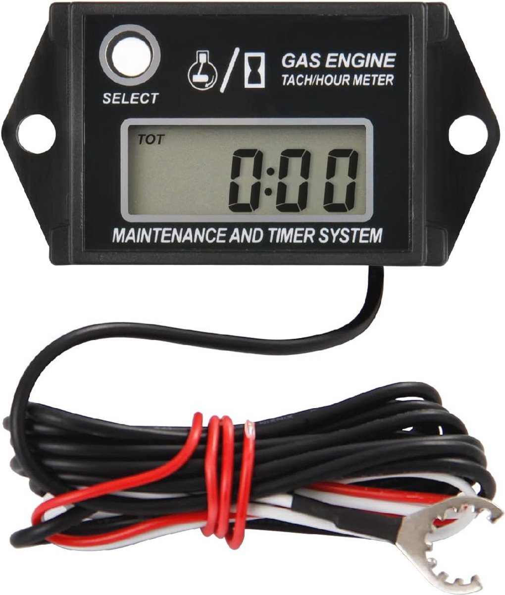 Digitale RPM Meter voor Motoren en Tuigen - Waterdichte Toerenteller voor ATV, Tuintractoren, Motoren, en Meer