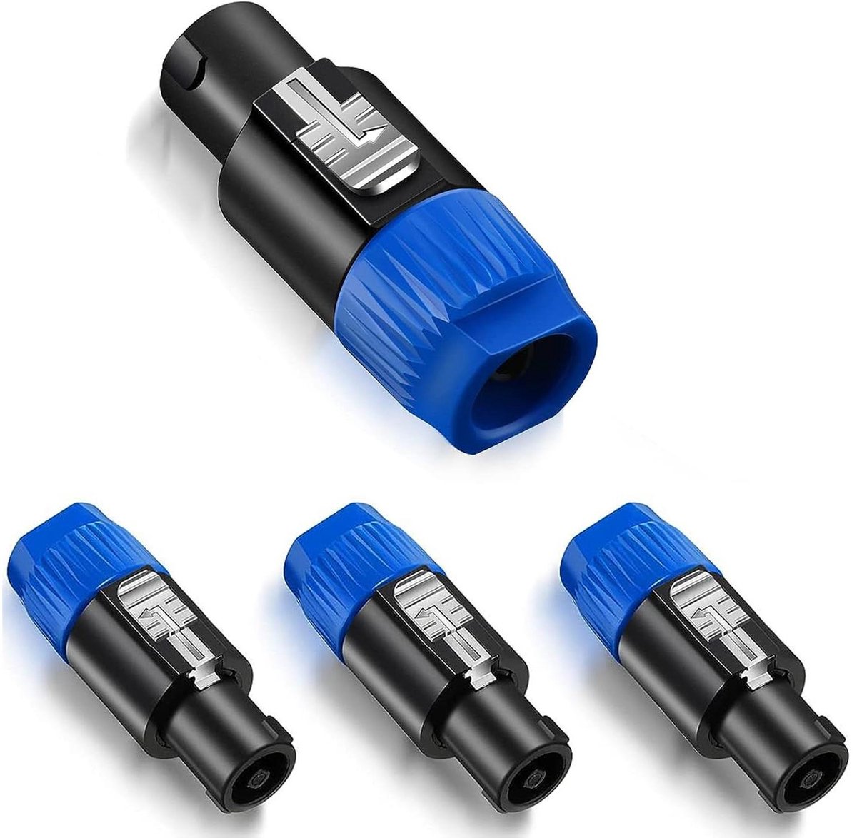 E-Ambar - Set van 4 Audio Luidspreker Pluggen met 4-polige Speakon-Connector