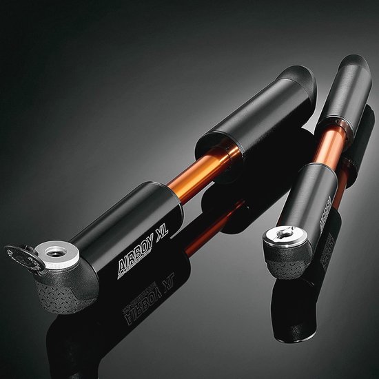 Minipomp met Tweekamer Pompsysteem voor Fietsen - Zwart — afbeelding 3