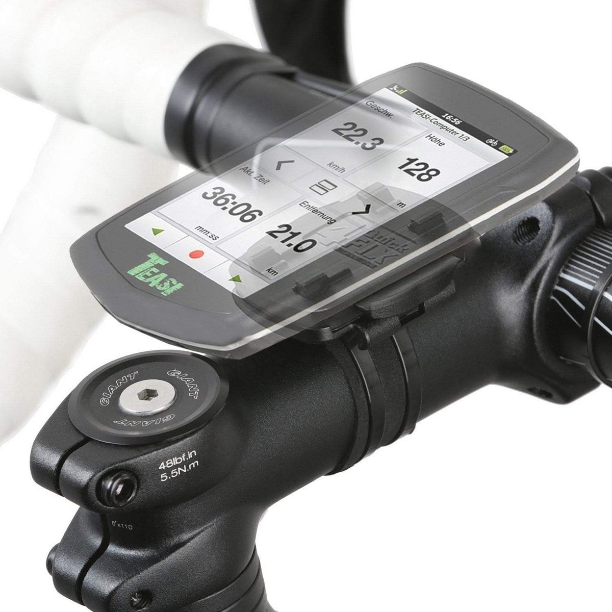 Fietshouder voor Teasi One (QuickFix, hersluitbare kabelbinders) - zwart