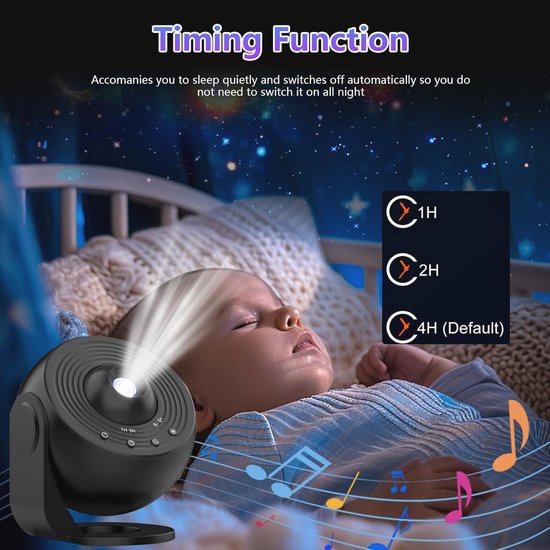 360° Roterende Mistlamp Sterrenhemel Projector - 13-in-1 Nachtlampje voor Kinderen en Volwassenen van Merkloos — afbeelding 2
