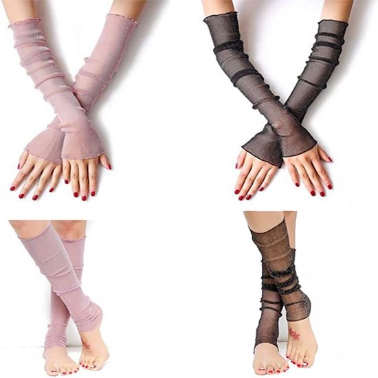 2 paar verkoelende armwarmers voor dames, kanten armwarmers, ademend — afbeelding 5