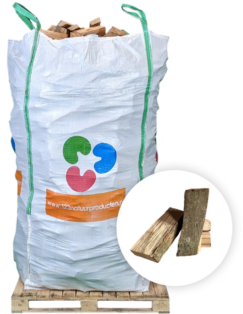 123 Natuurproducten - Ovengedroogd haardhout BEUKEN - Bigbag 2 kuub