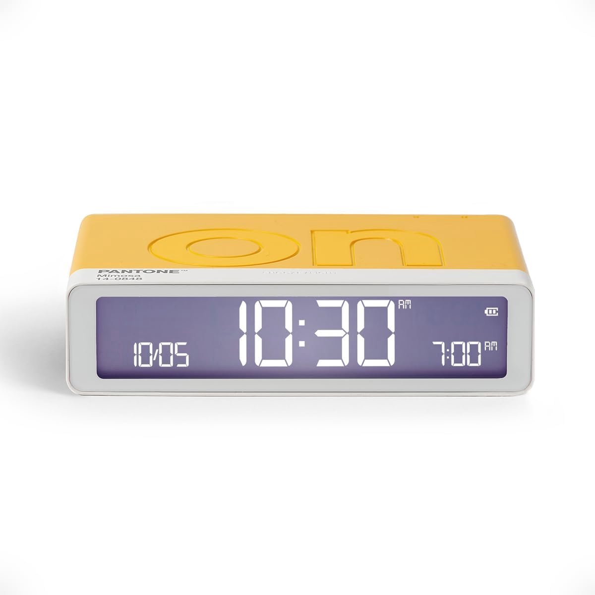 Omkeerbare Ochtendwekker Met Snooze-functie en Oplaadbare Batterij - Glanzend Geel