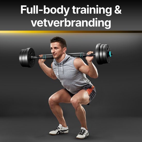 Luxari - Kettlebell de haute qualité - Réglable - de 2,25 à 10 kilos - Incl. 6 disques - Home Sports - Zwart - Kettlebell 10 kg - Dumbell 10 kg - Kettlebel