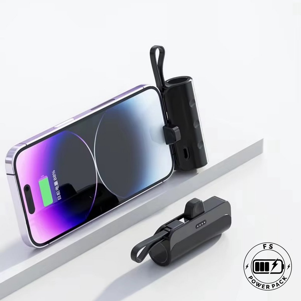 Universeel Draagbare Mini Power Bank FS Power Pack Mini Power Bank 5000mAh – Sleutelhanger Powerbank – Ultra Compact – Snelladen 2.1A – Type-C In/Output – Pocket Noodoplader voor Smartphone – Reizen & Onderweg-iPhone/Samsung Cadeau Nieuwjaar — cadeau in Elektronica - foto 8