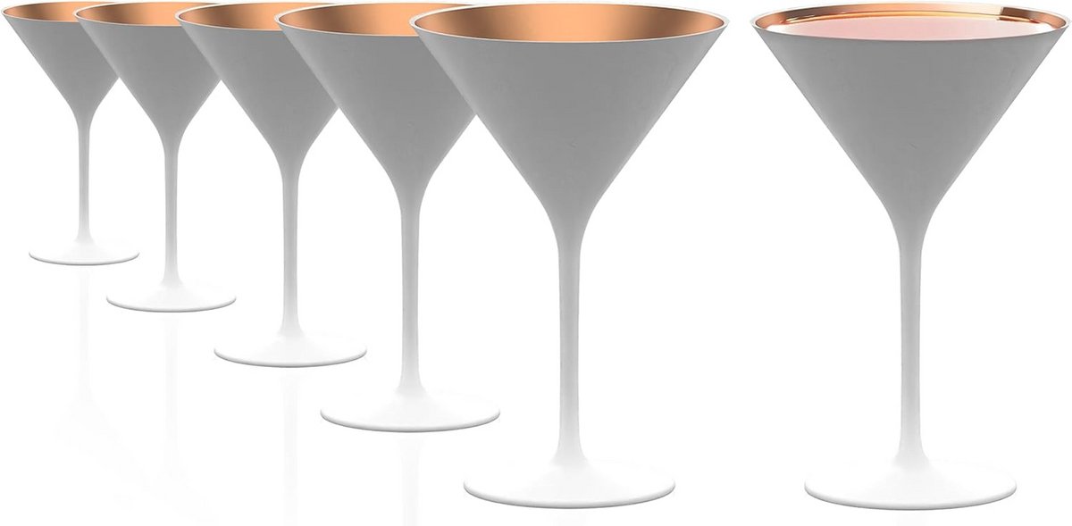 Elegante Cocktailglazen Set van 6 - Ideaal voor Martini en Manhattan - Kristallen Glazen zonder Lood - Vaatwasserbestendig