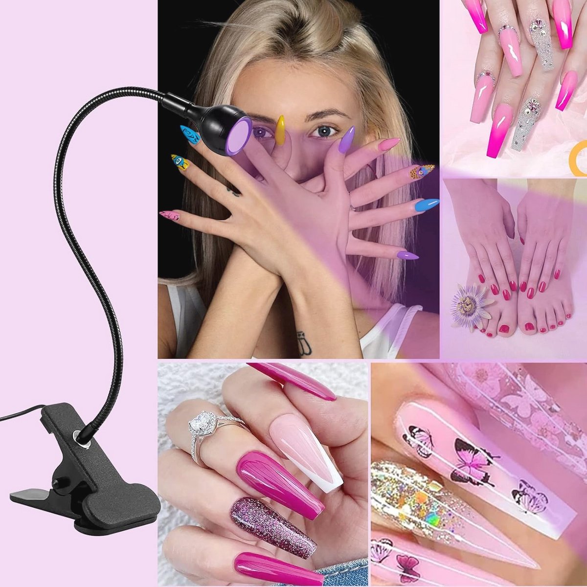 Mini UV-lamp voor Gelnagels - Draagbare 3W Sneldrogende Nagellamp met 360 Graden Draaibaarheid