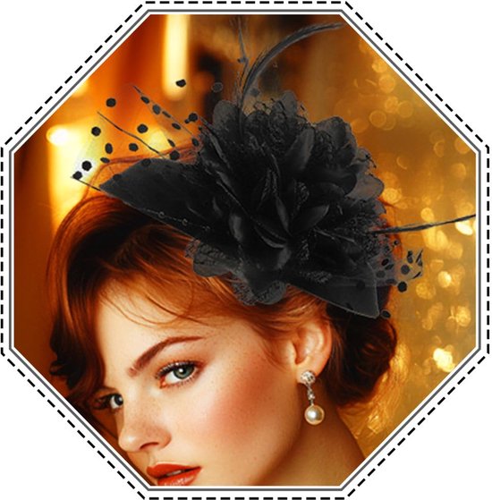 IYOU Veer Fascinator Haarspeldjes, Groene Pauw Flapper Hoofddeksel met Sluier Prom Festival Bruiloft 1920 Gatsby Haaraccessoires voor Vrouwen