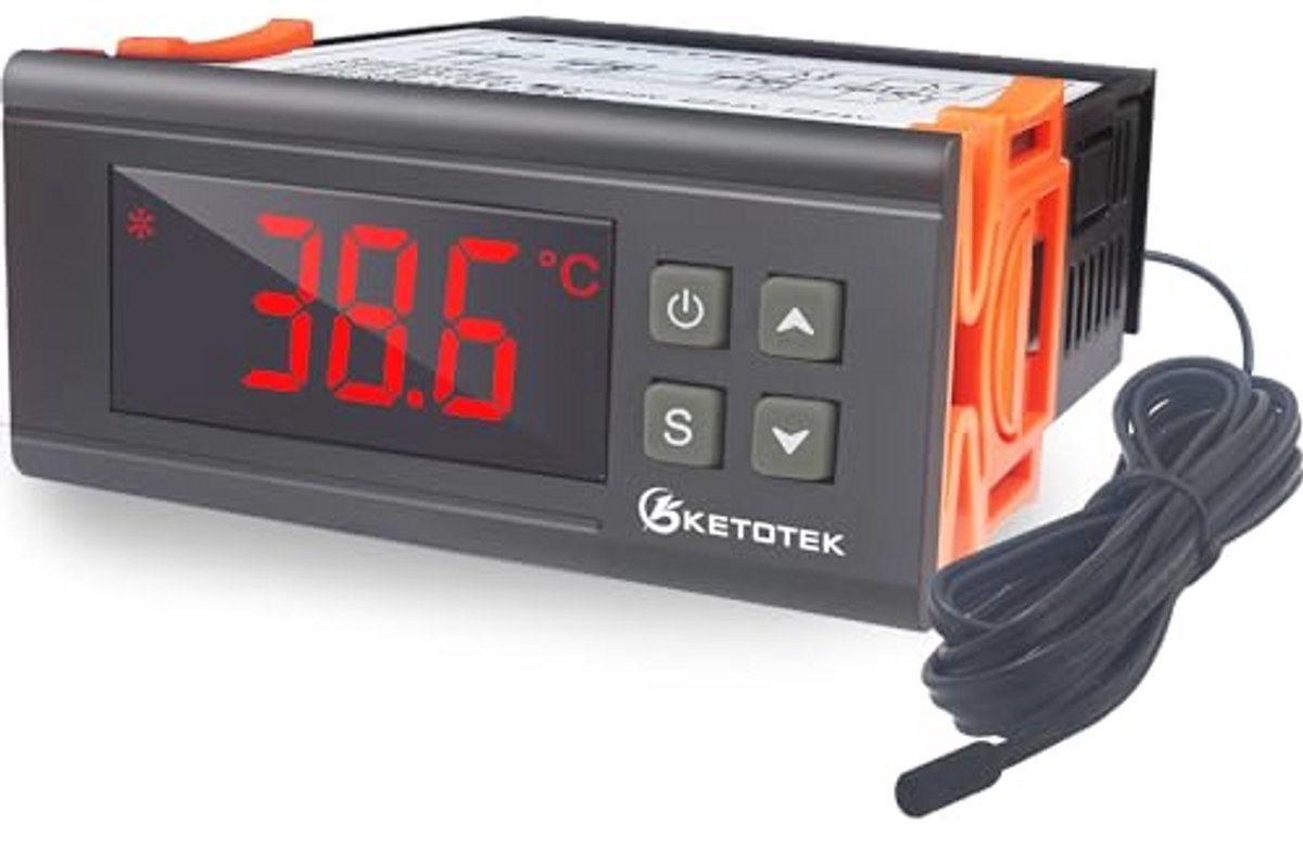 Digitale Temperatuurregelaar voor Terrarium en Broederij met Dubbele Relais 16A