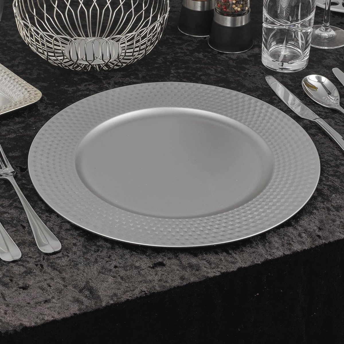 33cm Kerst Diner Oplader Platen - Herbruikbare Placemats voor Eettafel Decoratie