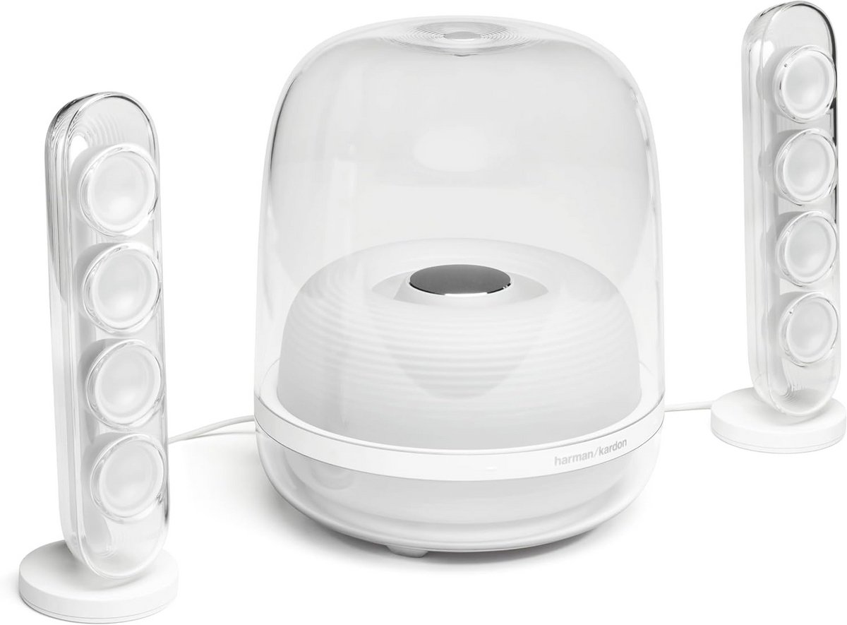 Bluetooth Speaker Systeem met Unieke Geluidskwaliteit en Sculpturaal Design