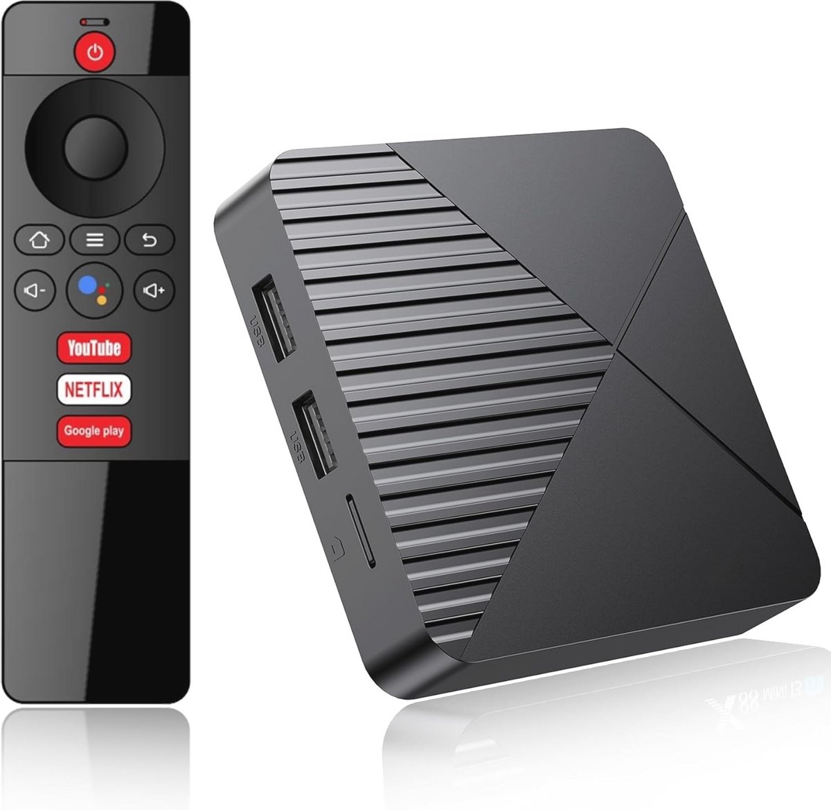RUPA Android TV Box 13.0, 2025 Android Box met RAM 2G ROM 16G WiFi6 Enternet 10/100M Bluetooth 5.0 USB3.0 ondersteunt 3D HD 8K Cast Screen TV Box