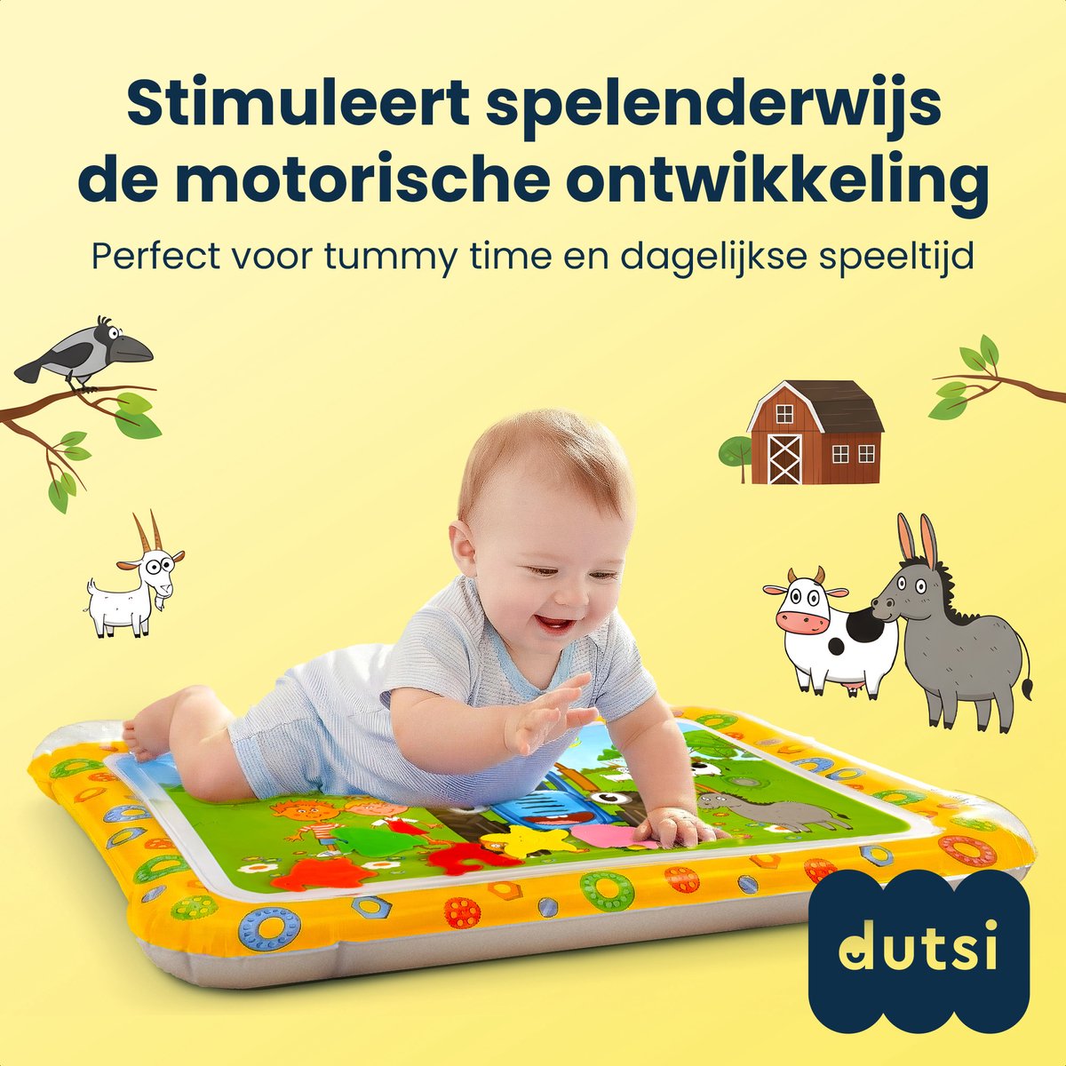 Dutsi Waterspeelmat Baby - Watermat 66x51cm - Geel thumbnail 2