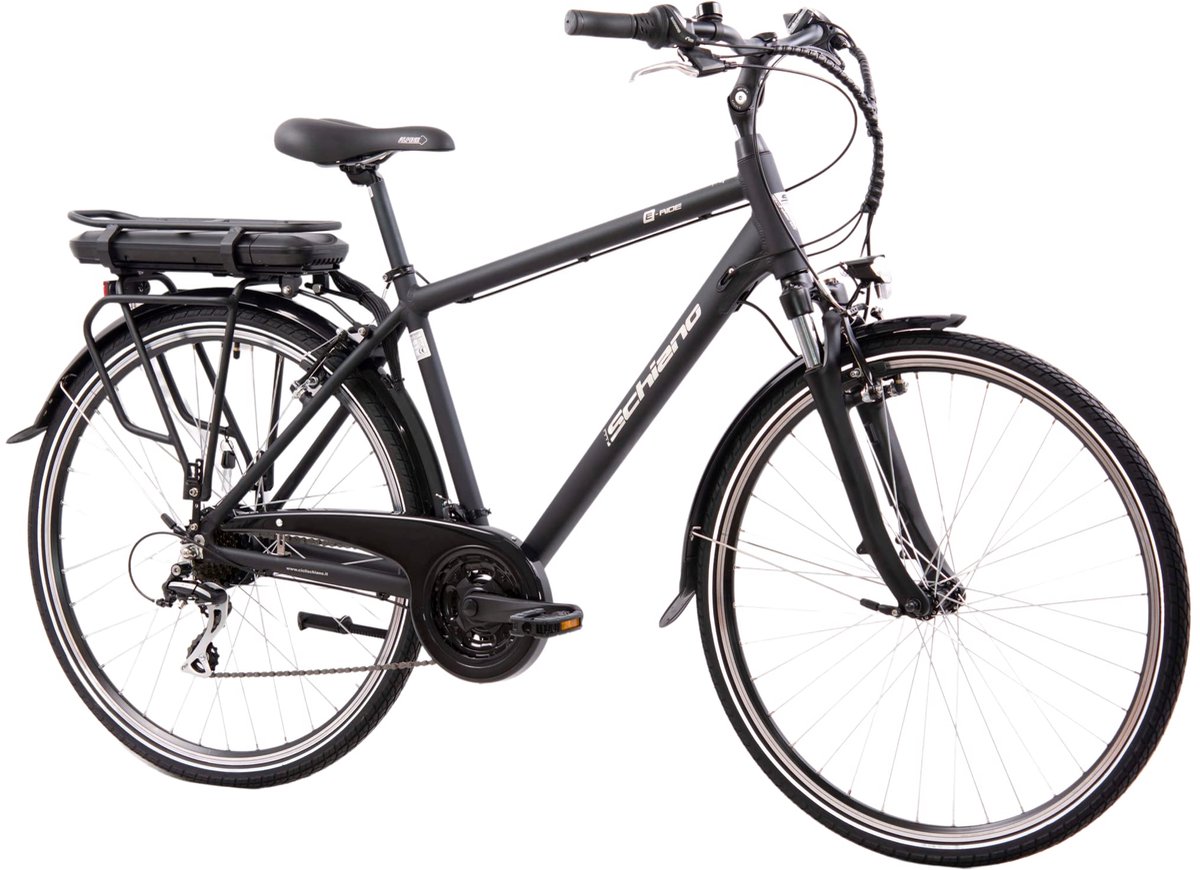 F.lli Schiano E-Ride, E Bike Trekking 28 Zoll, 36V 10.4Ah Abnehmbarer Akku, Motor 250W 40Nm, Trekking EBike für Herren, Schwarz - F.lli - €706,61
