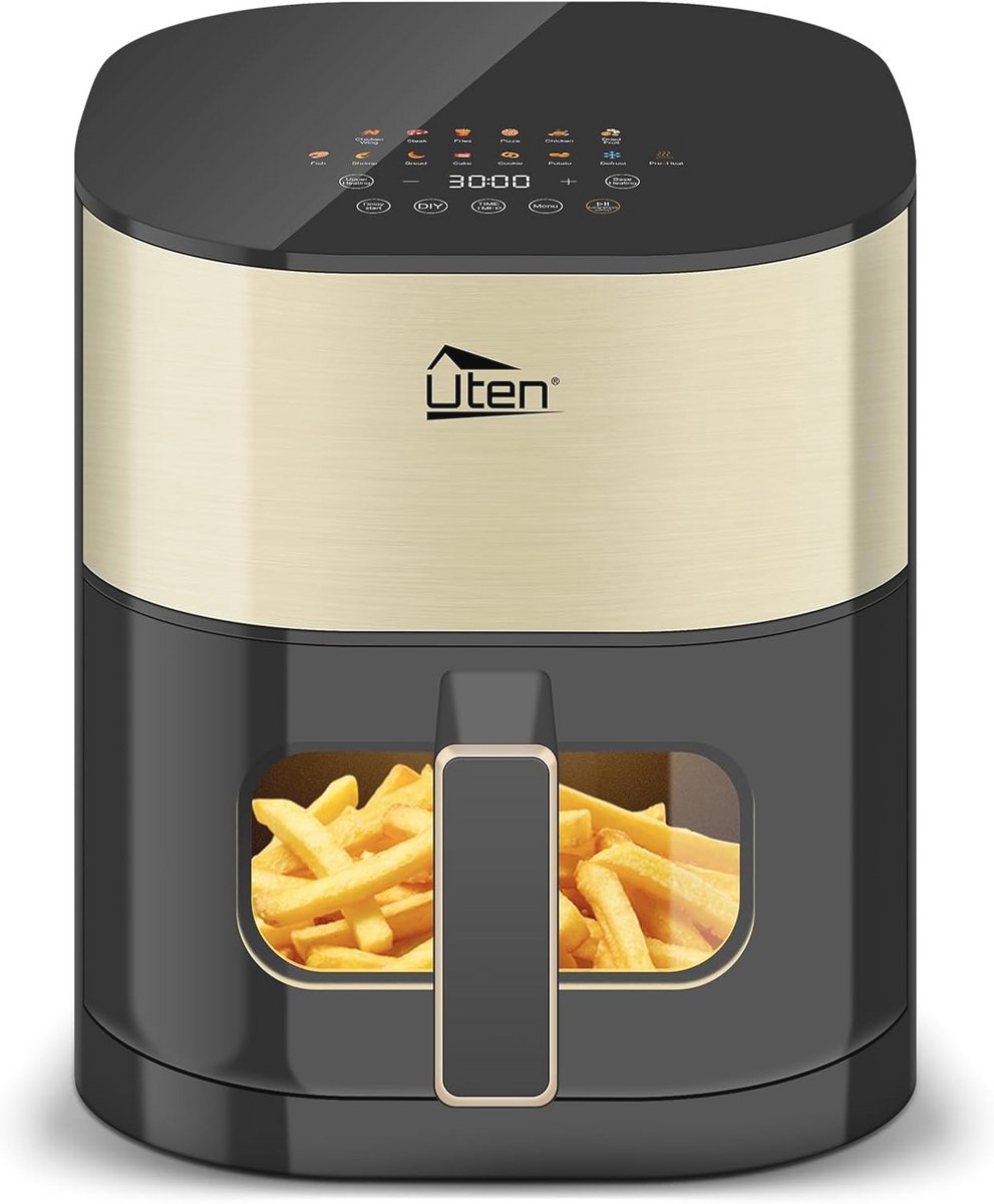 Grote heteluchtfriteuse 5,5 liter met led-touchscreen, 2000 W