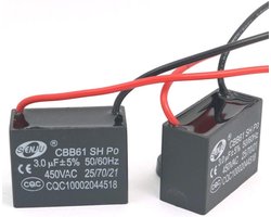 2 Stuks CBB61 3uF 450V AC Condensator voor Ventilatoren en Airconditioning