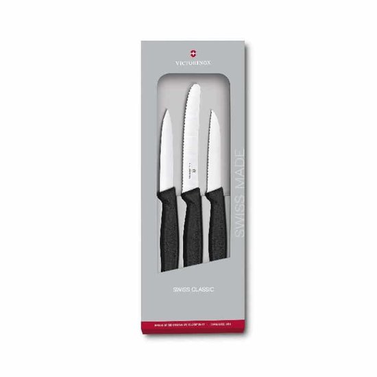 Victorinox Swiss Classic Keukenset 3-delig - Zwart - Glad/kartel