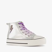 Blue Box hoge meisjes sneakers metallic zilver - Maat 31