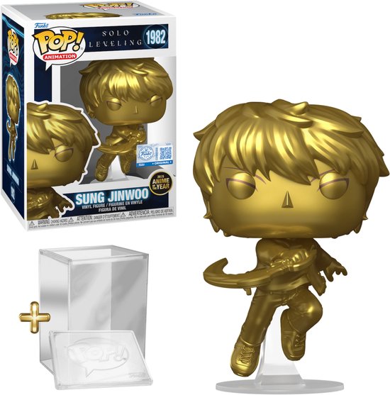 Funko Pop! Animation: Solo Leveling - Sung Jinwoo (Gold) #1982 (Anime of the Year) Special Edition Exclusive