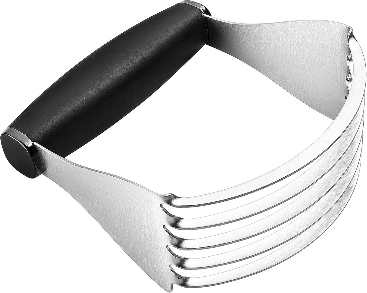 Daity 1 stuk - Deegmixer, deegsnijder, roestvrijstalen deegsnijder, scherp en stevig mes, deegmixer, mengt deeg gemakkelijk, vaatwasmachinebestendig (11,4*9,8*4,5 cm)
