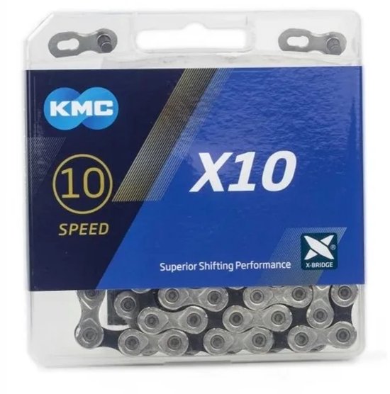 KMC - CHAINE X10 ARGENT / NOIR 114L