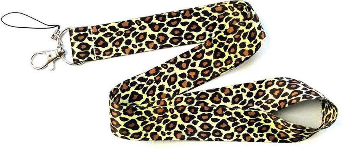 Go Go Gadget - Keycord - Sleutelbos - Sleutelkoord - Dierenprint - 1 stuk - Beige