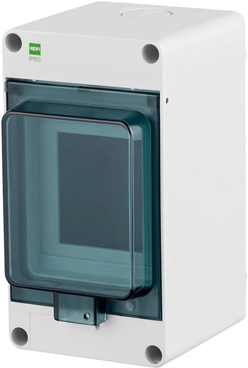 Opbouwzekeringkast met waterdichte behuizing voor buiten - 1-rij, 3 automatenmodules, IP65
