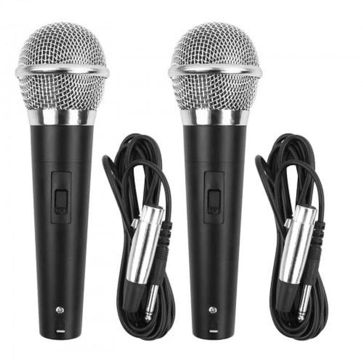 Dynamische microfoon met XLR-kabel - Handmicrofoon voor zang, karaoke en spraak - 2 stuks