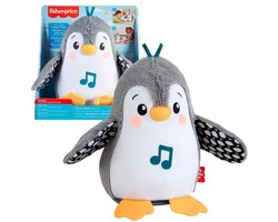 Fisher-Price Flap & Wobble Penguin - 20 cm hoog - Interactieve knuffel