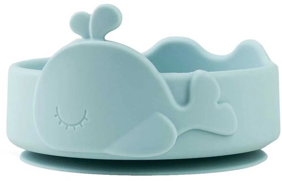 Done By Deer Silicone Bowl & Lepel Set - Wally Blue van Done by Deer — afbeelding 2