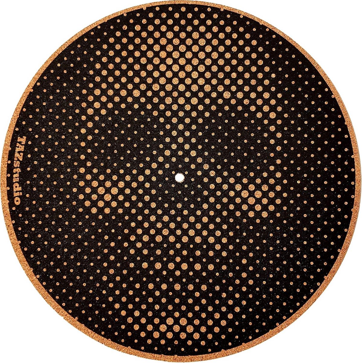 Slipmat van kurk voor vinylplaten - 4 mm dik met psychedelisch geometrisch ontwerp