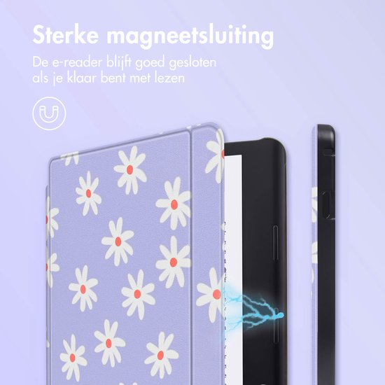 iMoshion Ereader Cover / Hoesje Geschikt voor Kobo Sage / Tolino Epos 3 - iMoshion Design Slim Hard Case Sleepcover Bookcase met stand - / Flowers Distance van iMoshion — afbeelding 2