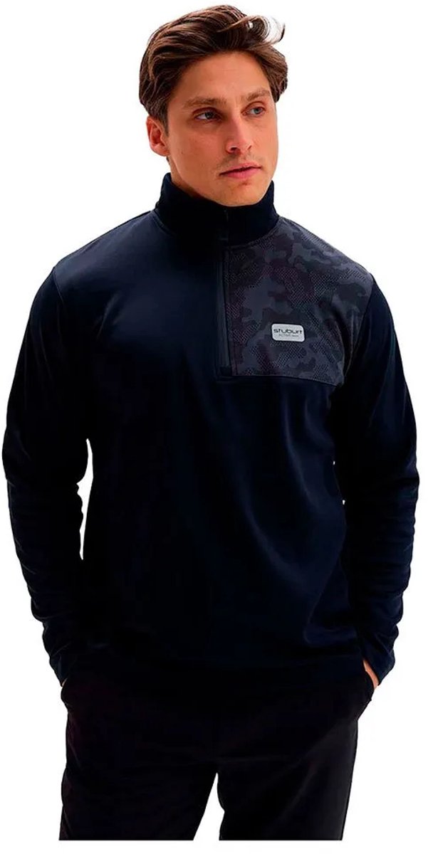 Stuburt Active Tech Half Rits Trui Blauw S Man