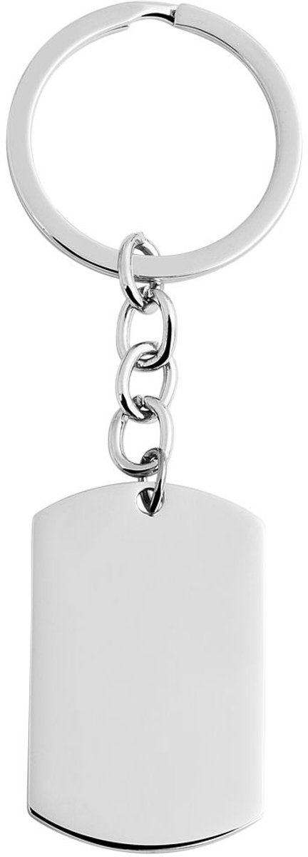 AKZENT Akzent Unisex Sleutelhanger Adam Akzent sleutelhanger, roestvrij staal, graveerplaatje