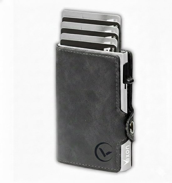 Wallet pro - Premium Wallet Slim - Porte-Cartes Marron - 7 Cartes + Billets - Porte-Cartes de Crédit RFID - Porte-Cartes Homme & Femme - Porte-Cartes Extensible - Porte-Cartes - Porte-Cartes Cartes - Carbone