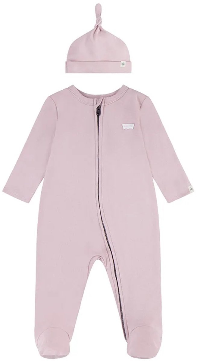 Levi´s ® Kids Footed Coverall Set Met Lange Mouwen 9 Months Jongens Meisjes Peachskin