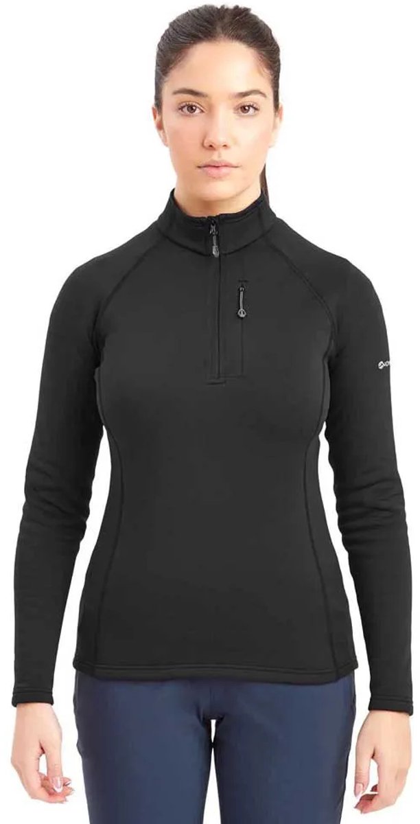 Montane Fury Fleece Met Halve Rits Zwart L Vrouw