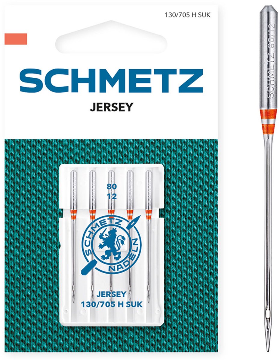 Schmetz Jersey machinenaalden, dikte Nr.80 (krt)*, voor tricot, 5 stuks