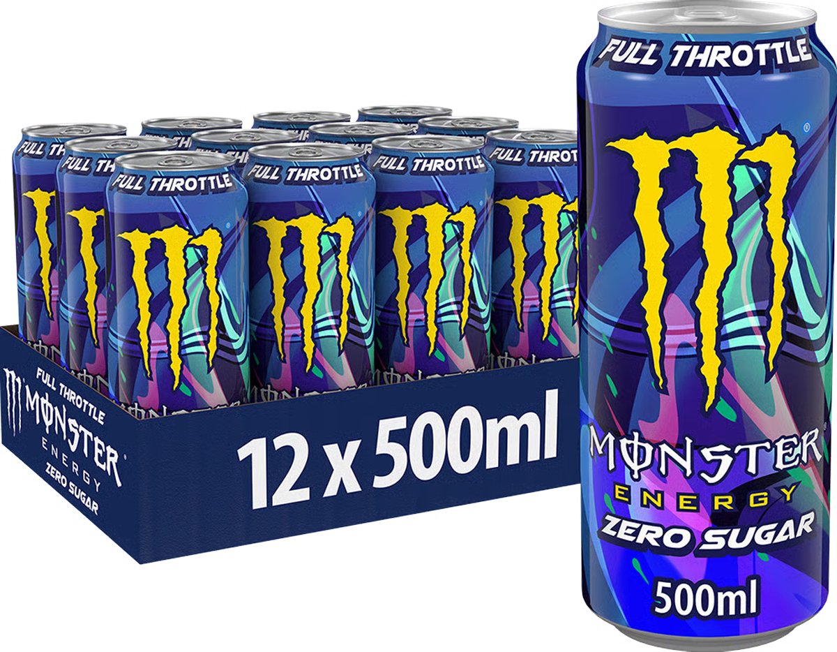 Monster Full Throttle Zero Sugar - 12x 500 ml